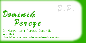dominik percze business card